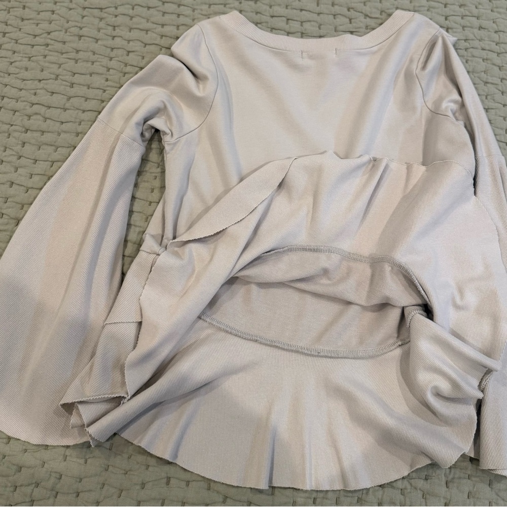 Altar’d State Dramatic Bell Sleeve Ruffle Top - Picture 4 of 6